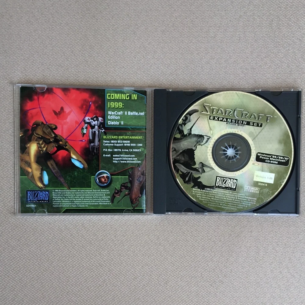 StarCraft and Expansion Set PC Game CDs